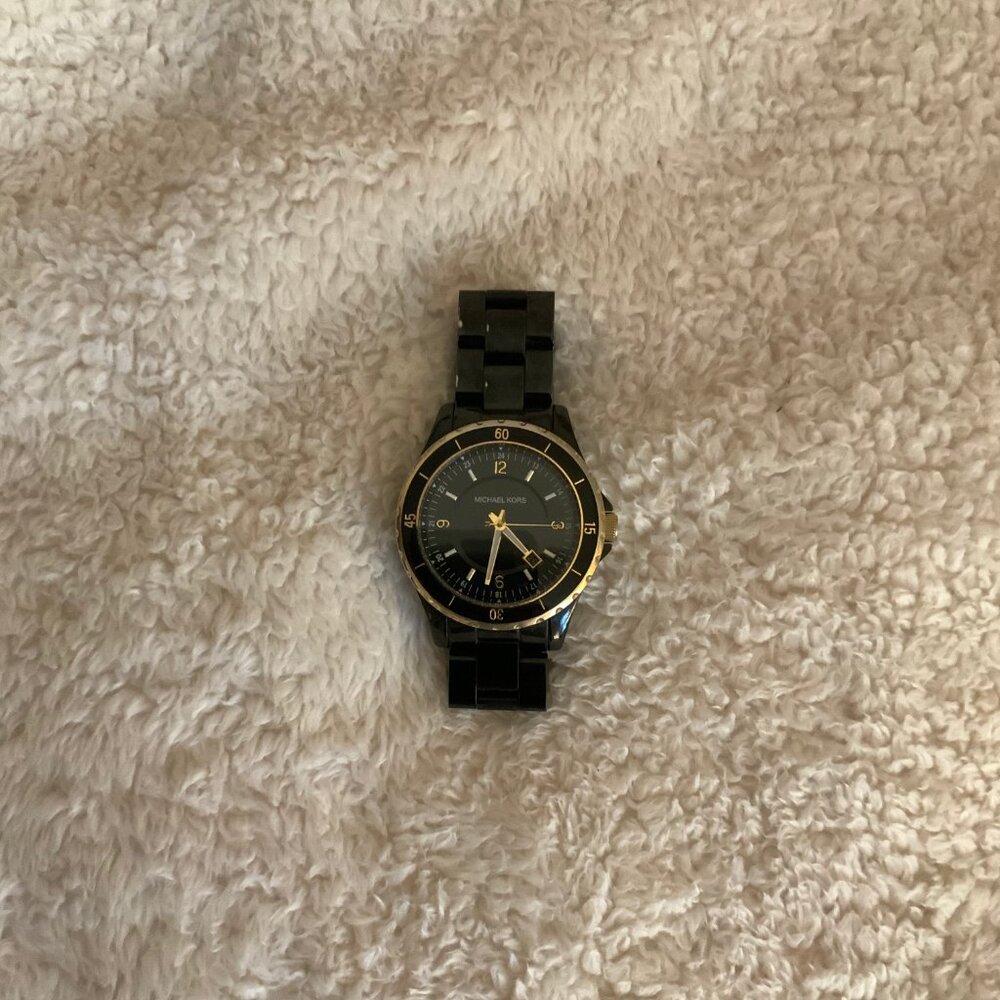 Black & Gold Michael Kors Watch
